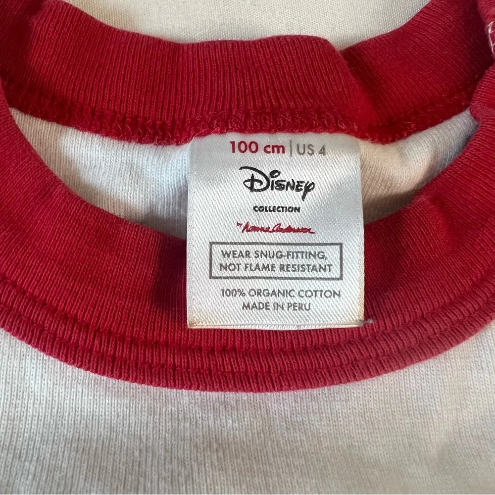 Hanna Andersson Disney Mickey Mouse Pajama Set Red Black Striped Organic Cotton